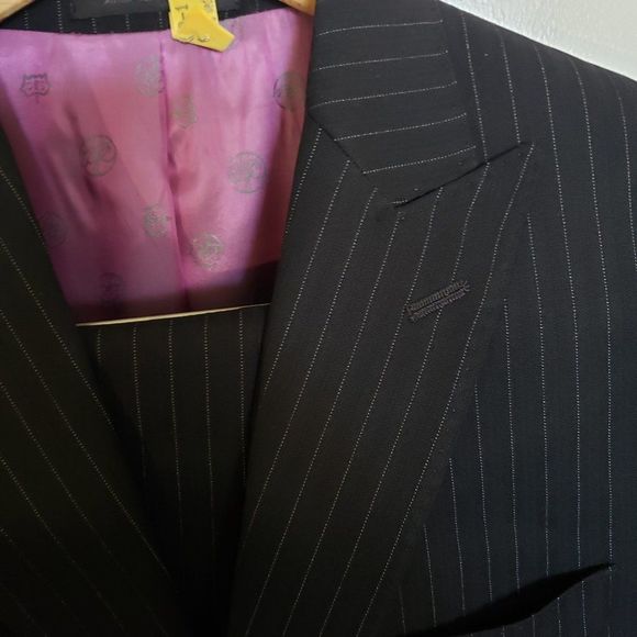 CT1014b SEAN JOHN PIN STRIPE SUIT JACKET & SLACKS - Picture 3 of 9